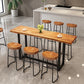 Modern Armless Backless Counter Stool Pine Wood Bar Stool with Pedal for Bar