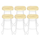 Modern Armless Backless Counter Stool Pine Wood Bar Stool with Pedal for Bar