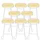 Modern Armless Backless Counter Stool Pine Wood Bar Stool with Pedal for Bar