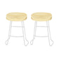Modern Armless Backless Counter Stool Pine Wood Bar Stool with Pedal for Bar