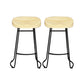 Modern Armless Backless Counter Stool Pine Wood Bar Stool with Pedal for Bar