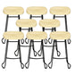 Modern Armless Backless Counter Stool Pine Wood Bar Stool with Pedal for Bar