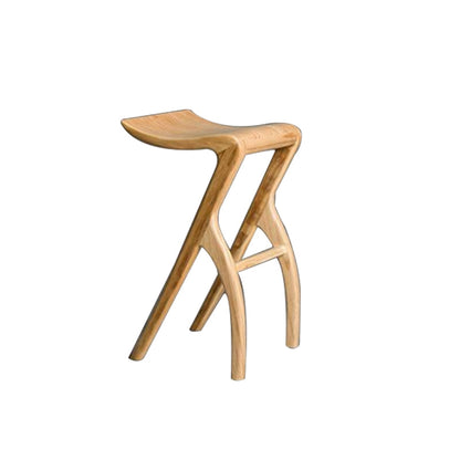 Industrielles rückenfreier Armlosen Counter Stuhl Kiefernholz Barhocker mit Pedal für Bar