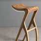 Industrial Backless Armless Counter Stool Pine Wood Bar Stool with Pedal for Bar