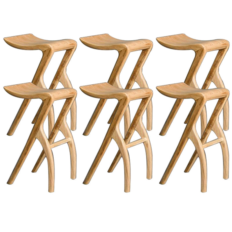 Industriële backless armloze aanrechte krukje dennenhout kruk met pedaal voor bar