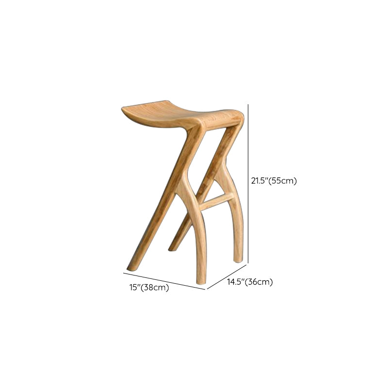 Industrielles rückenfreier Armlosen Counter Stuhl Kiefernholz Barhocker mit Pedal für Bar