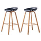 Industrial Armless Backrest Counter Stool Iron Bar Stool with Acrylic Seat for Cafe Black 2 Piece Set Clearhalo 'Bar Furniture' 'Bar Stools' 'bar_stools' 'furn' 'furn_bar_stools' 'Furniture' 'Kitchen & Dining Furniture' 6594610