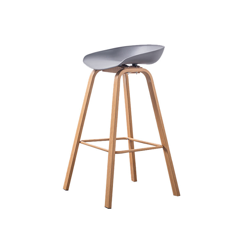 Industrial Armless Backrest Counter Stool Iron Bar Stool with Acrylic Seat for Cafe Clearhalo 'Bar Furniture' 'Bar Stools' 'bar_stools' 'furn' 'furn_bar_stools' 'Furniture' 'Kitchen & Dining Furniture' 6594617