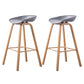 Industrial Armless Backrest Counter Stool Iron Bar Stool with Acrylic Seat for Cafe Dark Gray 2 Piece Set Clearhalo 'Bar Furniture' 'Bar Stools' 'bar_stools' 'furn' 'furn_bar_stools' 'Furniture' 'Kitchen & Dining Furniture' 6594620