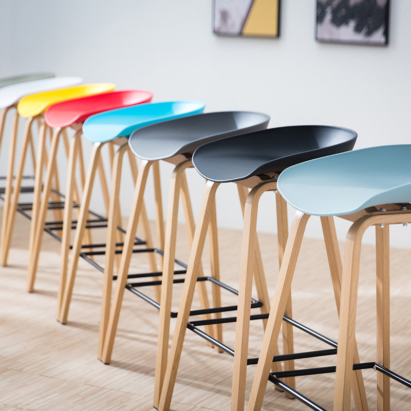 Industrial Armless Backrest Counter Stool Iron Bar Stool with Acrylic Seat for Cafe Clearhalo 'Bar Furniture' 'Bar Stools' 'bar_stools' 'furn' 'furn_bar_stools' 'Furniture' 'Kitchen & Dining Furniture' 6594630