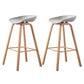 Industrial Armless Backrest Counter Stool Iron Bar Stool with Acrylic Seat for Cafe Light Gray 2 Piece Set Clearhalo 'Bar Furniture' 'Bar Stools' 'bar_stools' 'furn' 'furn_bar_stools' 'Furniture' 'Kitchen & Dining Furniture' 6594631