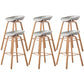 Industrial Armless Backrest Counter Stool Iron Bar Stool with Acrylic Seat for Cafe Light Gray 6 Piece Set Clearhalo 'Bar Furniture' 'Bar Stools' 'bar_stools' 'furn' 'furn_bar_stools' 'Furniture' 'Kitchen & Dining Furniture' 6594634