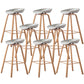 Industrial Armless Backrest Counter Stool Iron Bar Stool with Acrylic Seat for Cafe Light Gray 8 Piece Set Clearhalo 'Bar Furniture' 'Bar Stools' 'bar_stools' 'furn' 'furn_bar_stools' 'Furniture' 'Kitchen & Dining Furniture' 6594635