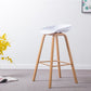Industrial Armless Backrest Counter Stool Iron Bar Stool with Acrylic Seat for Cafe White 1 Piece Clearhalo 'Bar Furniture' 'Bar Stools' 'bar_stools' 'furn' 'furn_bar_stools' 'Furniture' 'Kitchen & Dining Furniture' 6594636