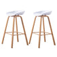 Industrial Armless Backrest Counter Stool Iron Bar Stool with Acrylic Seat for Cafe White 2 Piece Set Clearhalo 'Bar Furniture' 'Bar Stools' 'bar_stools' 'furn' 'furn_bar_stools' 'Furniture' 'Kitchen & Dining Furniture' 6594637