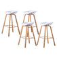Industrial Armless Backrest Counter Stool Iron Bar Stool with Acrylic Seat for Cafe White 4 Piece Set Clearhalo 'Bar Furniture' 'Bar Stools' 'bar_stools' 'furn' 'furn_bar_stools' 'Furniture' 'Kitchen & Dining Furniture' 6594638