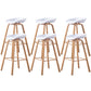 Industrial Armless Backrest Counter Stool Iron Bar Stool with Acrylic Seat for Cafe White 6 Piece Set Clearhalo 'Bar Furniture' 'Bar Stools' 'bar_stools' 'furn' 'furn_bar_stools' 'Furniture' 'Kitchen & Dining Furniture' 6594639