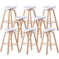 Industrial Armless Backrest Counter Stool Iron Bar Stool with Acrylic Seat for Cafe White 8 Piece Set Clearhalo 'Bar Furniture' 'Bar Stools' 'bar_stools' 'furn' 'furn_bar_stools' 'Furniture' 'Kitchen & Dining Furniture' 6594640
