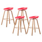 Industrial Armless Backrest Counter Stool Iron Bar Stool with Acrylic Seat for Cafe Red 4 Piece Set Clearhalo 'Bar Furniture' 'Bar Stools' 'bar_stools' 'furn' 'furn_bar_stools' 'Furniture' 'Kitchen & Dining Furniture' 6594643