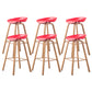 Industrial Armless Backrest Counter Stool Iron Bar Stool with Acrylic Seat for Cafe Red 6 Piece Set Clearhalo 'Bar Furniture' 'Bar Stools' 'bar_stools' 'furn' 'furn_bar_stools' 'Furniture' 'Kitchen & Dining Furniture' 6594644