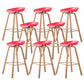 Industrial Armless Backrest Counter Stool Iron Bar Stool with Acrylic Seat for Cafe Red 8 Piece Set Clearhalo 'Bar Furniture' 'Bar Stools' 'bar_stools' 'furn' 'furn_bar_stools' 'Furniture' 'Kitchen & Dining Furniture' 6594645