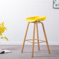 Industrial Armless Backrest Counter Stool Iron Bar Stool with Acrylic Seat for Cafe Yellow 1 Piece Clearhalo 'Bar Furniture' 'Bar Stools' 'bar_stools' 'furn' 'furn_bar_stools' 'Furniture' 'Kitchen & Dining Furniture' 6594646