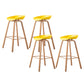 Industrial Armless Backrest Counter Stool Iron Bar Stool with Acrylic Seat for Cafe Yellow 4 Piece Set Clearhalo 'Bar Furniture' 'Bar Stools' 'bar_stools' 'furn' 'furn_bar_stools' 'Furniture' 'Kitchen & Dining Furniture' 6594648