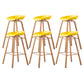 Industrial Armless Backrest Counter Stool Iron Bar Stool with Acrylic Seat for Cafe Yellow 6 Piece Set Clearhalo 'Bar Furniture' 'Bar Stools' 'bar_stools' 'furn' 'furn_bar_stools' 'Furniture' 'Kitchen & Dining Furniture' 6594649