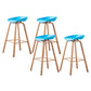 Industrial Armless Backrest Counter Stool Iron Bar Stool with Acrylic Seat for Cafe Blue 4 Piece Set Clearhalo 'Bar Furniture' 'Bar Stools' 'bar_stools' 'furn' 'furn_bar_stools' 'Furniture' 'Kitchen & Dining Furniture' 6594653