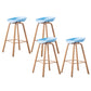 Industrial Armless Backrest Counter Stool Iron Bar Stool with Acrylic Seat for Cafe Light Blue 4 Piece Set Clearhalo 'Bar Furniture' 'Bar Stools' 'bar_stools' 'furn' 'furn_bar_stools' 'Furniture' 'Kitchen & Dining Furniture' 6594658