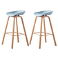 Industrial Armless Backrest Counter Stool Iron Bar Stool with Acrylic Seat for Cafe Navy 2 Piece Set Clearhalo 'Bar Furniture' 'Bar Stools' 'bar_stools' 'furn' 'furn_bar_stools' 'Furniture' 'Kitchen & Dining Furniture' 6594662