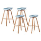 Industrial Armless Backrest Counter Stool Iron Bar Stool with Acrylic Seat for Cafe Navy 4 Piece Set Clearhalo 'Bar Furniture' 'Bar Stools' 'bar_stools' 'furn' 'furn_bar_stools' 'Furniture' 'Kitchen & Dining Furniture' 6594663