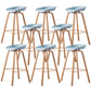 Industrial Armless Backrest Counter Stool Iron Bar Stool with Acrylic Seat for Cafe Navy 8 Piece Set Clearhalo 'Bar Furniture' 'Bar Stools' 'bar_stools' 'furn' 'furn_bar_stools' 'Furniture' 'Kitchen & Dining Furniture' 6594665