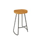 Contemporary Barstool Armless Bar Stool with Black Metal Legs