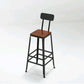 Contemporary Barstool Armless Bar Stool with Black Metal Legs