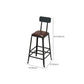 Contemporary Barstool Armless Bar Stool with Black Metal Legs