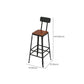 Contemporary Barstool Armless Bar Stool with Black Metal Legs