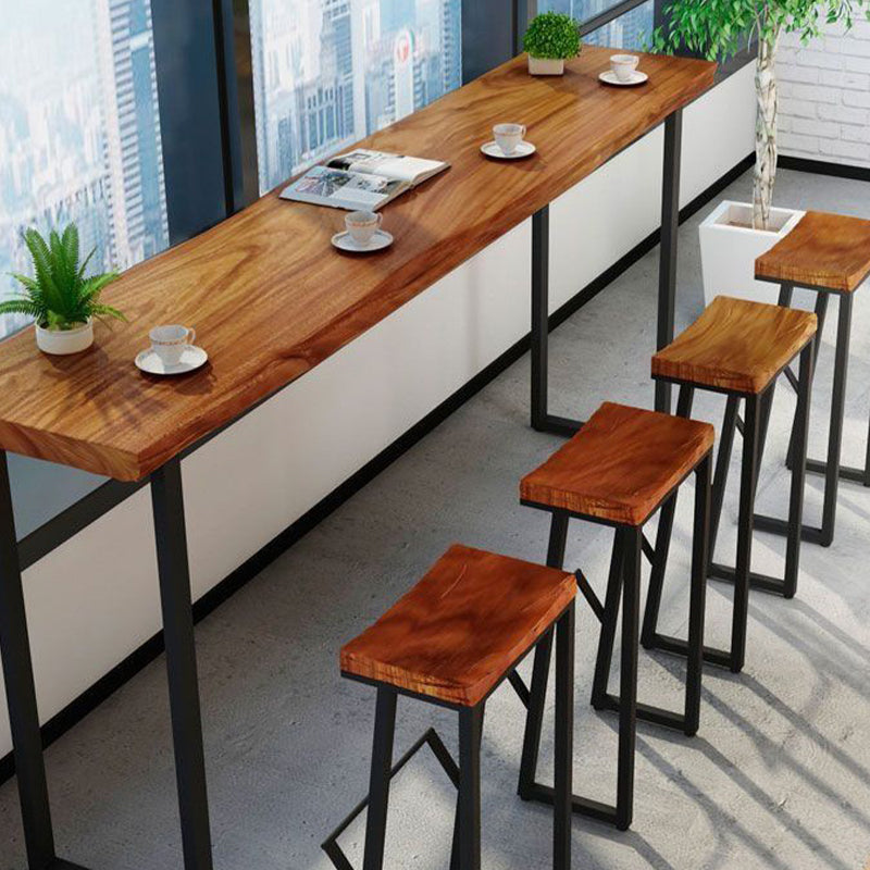 Taburetes de comedor de madera contemporáneos taburetes de bar sin brazo con reposapiés