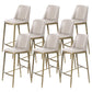 Glam Leather Bar Stool Backrest Gold Frame Counter Stool for Bristol