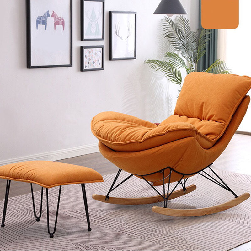 Chaise à bascule contemporaine coton coton rembourré de chaise à bascule de bébé résistant à la déchirure tuftée