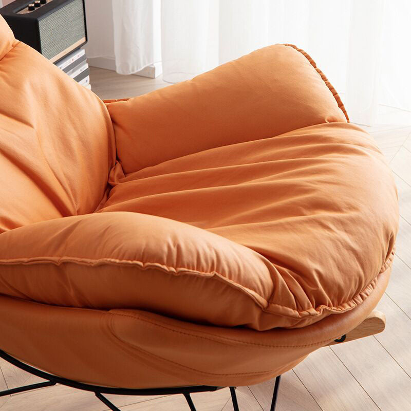 Chaise à bascule contemporaine coton coton rembourré de chaise à bascule de bébé résistant à la déchirure tuftée