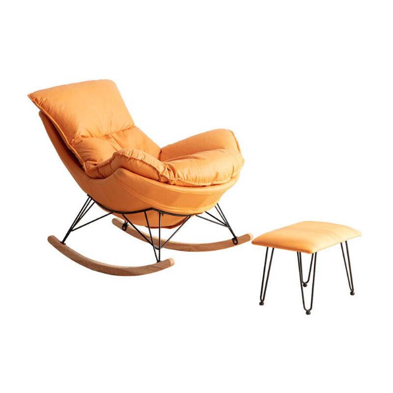 Chaise à bascule contemporaine coton coton rembourré de chaise à bascule de bébé résistant à la déchirure tuftée