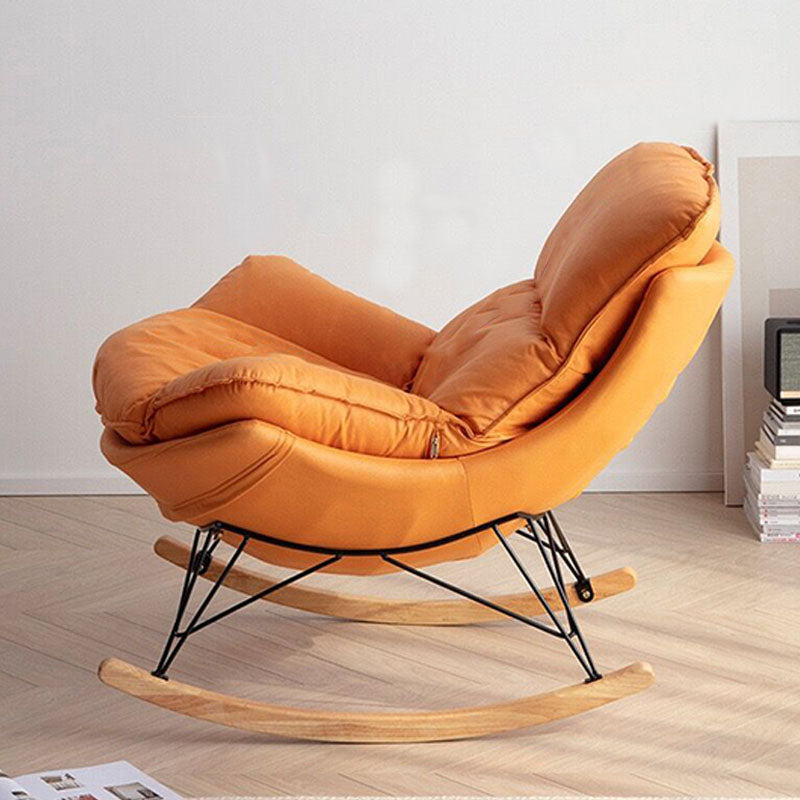 Chaise à bascule contemporaine coton coton rembourré de chaise à bascule de bébé résistant à la déchirure tuftée