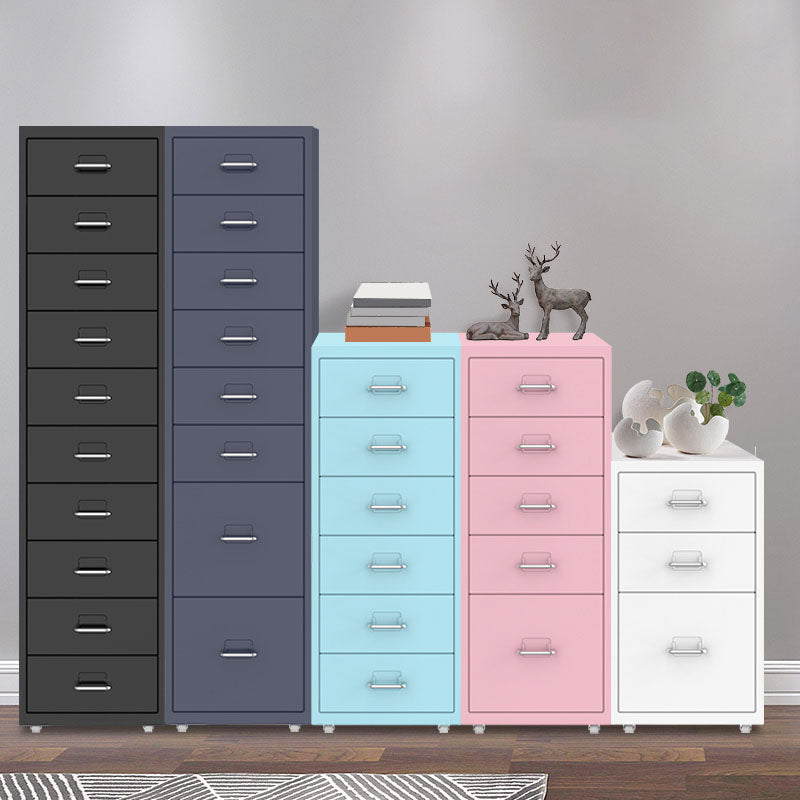 Pedestal de archivo de marco de acero de archivos contemporáneos con bloqueo de llave