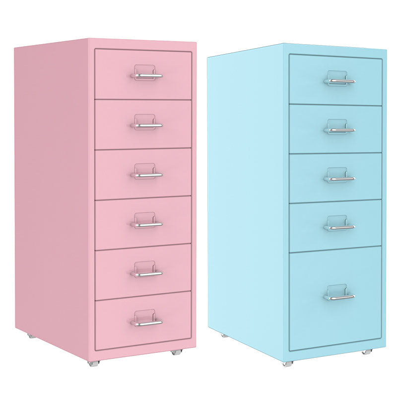 Pedestal de archivo de marco de acero de archivos contemporáneos con bloqueo de llave