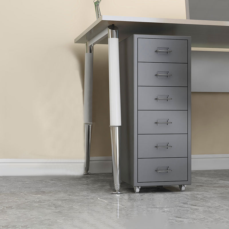 Contemporary File Cabinets Metal Frame File Pedestal with Key Lock