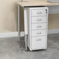 Contemporary File Cabinets Metal Frame File Pedestal with Key Lock