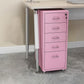 Contemporary File Cabinets Metal Frame File Pedestal with Key Lock