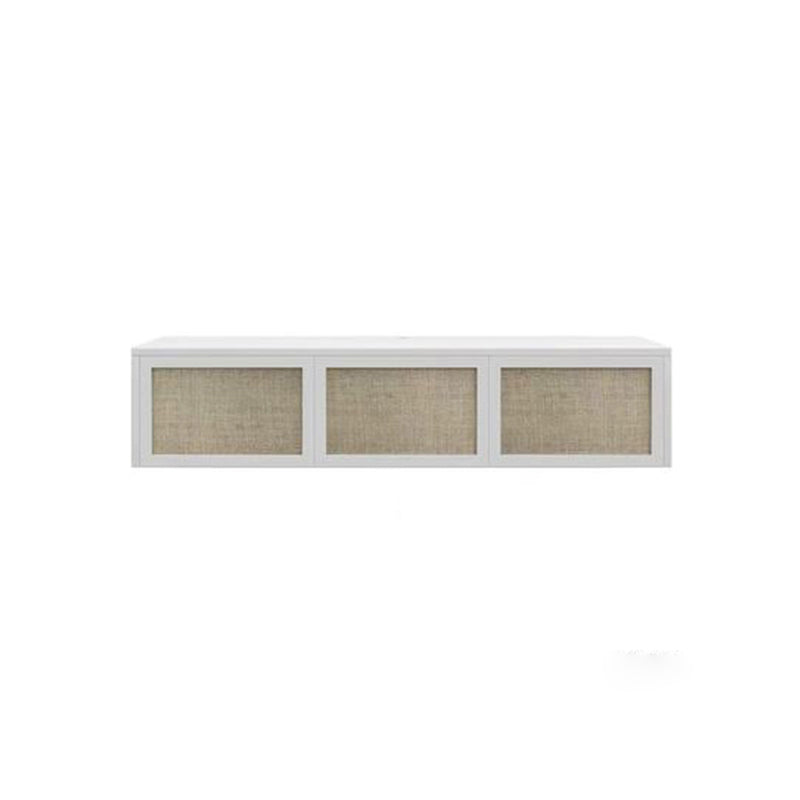 Scandinavian TV Media Stand Wooden TV Console for Living Room 53.9"L x 13.8"W x 11.8"H Ivory Clearhalo 'furn' 'furn_tv_stands_entertainment_centers' 'Furniture' 'Living Room Furniture' 'TV Stands & Entertainment Centers' 'TV Stands & Media Storage Furniture' 'tv_stands_entertainment_centers' 6598073