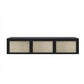 Scandinavian Wood TV Stand Console Wall-mounted TV Media Stand for Living Room 53.9"L x 13.8"W x 11.8"H Black Clearhalo 'furn' 'furn_tv_stands_entertainment_centers' 'Furniture' 'Living Room Furniture' 'TV Stands & Entertainment Centers' 'TV Stands & Media Storage Furniture' 'tv_stands_entertainment_centers' 6598104